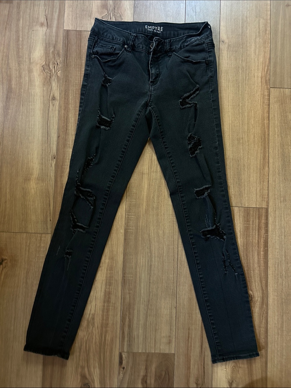 Empyre Black Ripped Skinny Jeans